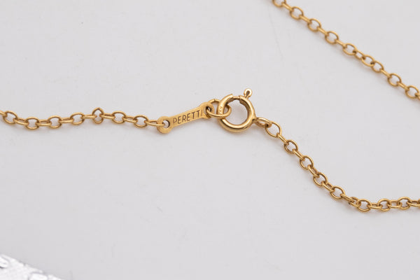 *Tiffany & Co. 1977 by Elsa Peretti large Touchstone necklace in .950 platinum with black jade