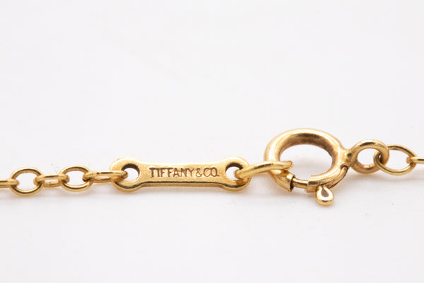 *Tiffany & Co. 1977 by Elsa Peretti large Touchstone necklace in .950 platinum with black jade