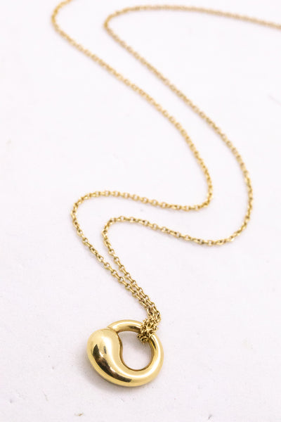 TIFFANY & CO.  18 KT ELSA PERETTI ETERNAL CIRCLE NECKLACE