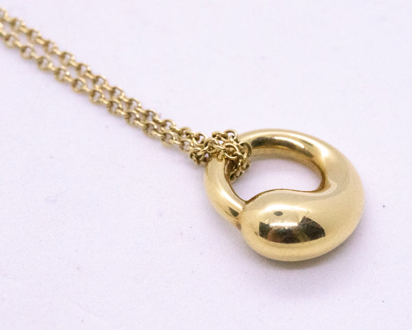 TIFFANY & CO.  18 KT ELSA PERETTI ETERNAL CIRCLE NECKLACE