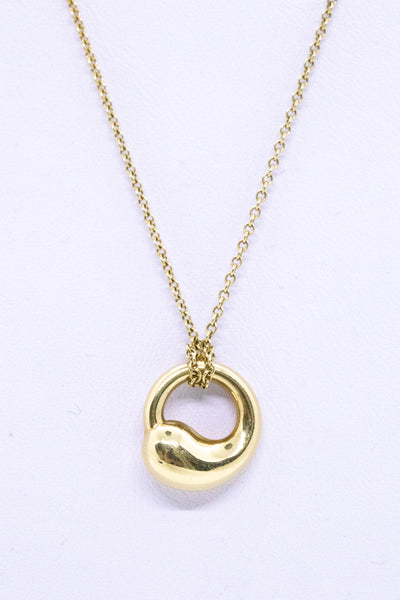 TIFFANY & CO.  18 KT ELSA PERETTI ETERNAL CIRCLE NECKLACE