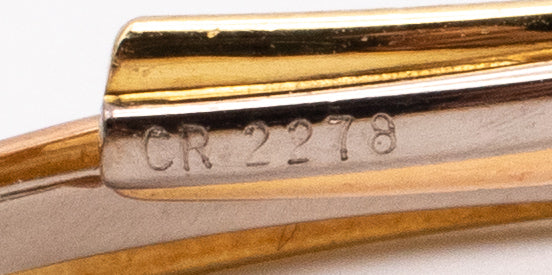CARTIER PARIS 18 KT TRINITY GOLD HOOP EARRINGS