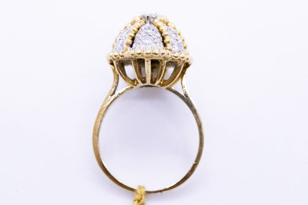 HAMMERMAN BROTHERS 18 KT COCKTAIL RING WITH 2.46 Ctw DIAMONDS