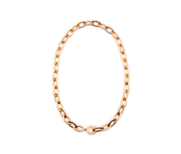 CARTIER PARIS 18 KT ROSE GOLD C DE CARTIER NECKLACE WITH VVS DIAMONDS