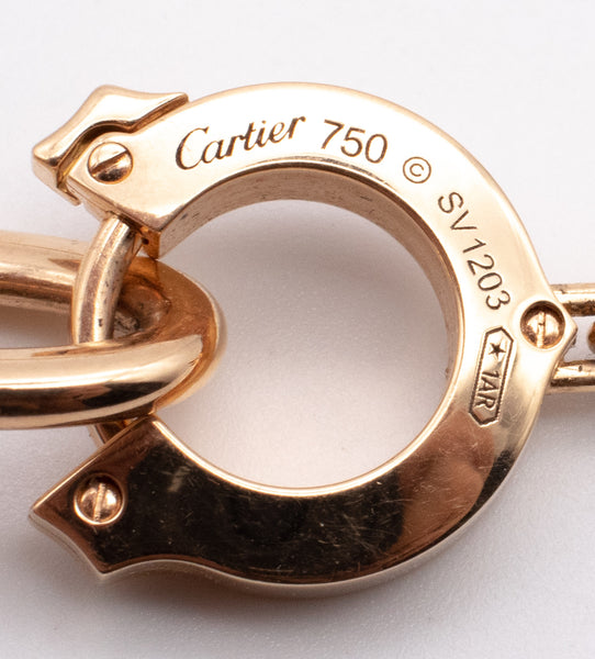 CARTIER PARIS 18 KT ROSE GOLD C DE CARTIER NECKLACE WITH VVS DIAMONDS