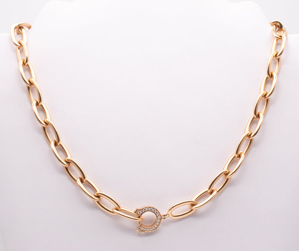 CARTIER PARIS 18 KT ROSE GOLD C DE CARTIER NECKLACE WITH VVS DIAMONDS