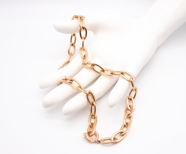 CARTIER PARIS 18 KT ROSE GOLD C DE CARTIER NECKLACE WITH VVS DIAMONDS