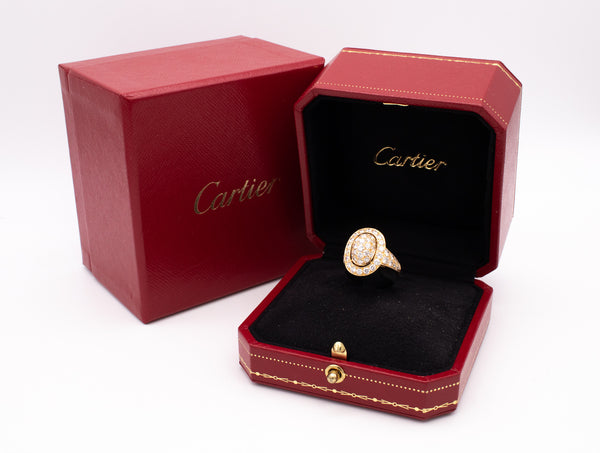 CARTIER PARIS 18 KT YELLOW GOLD RING WITH 2.24 Cts OF DIAMONDS