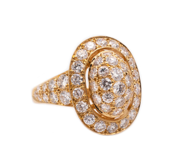 CARTIER PARIS 18 KT YELLOW GOLD RING WITH 2.24 Cts OF DIAMONDS