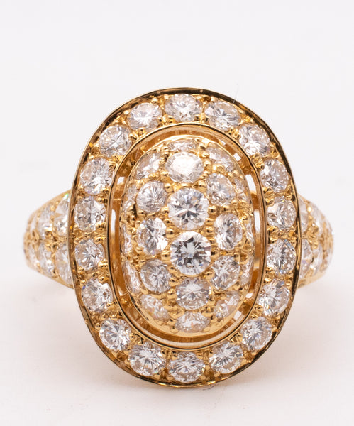 CARTIER PARIS 18 KT YELLOW GOLD RING WITH 2.24 Cts OF DIAMONDS