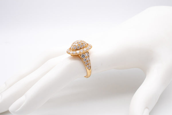 CARTIER PARIS 18 KT YELLOW GOLD RING WITH 2.24 Cts OF DIAMONDS
