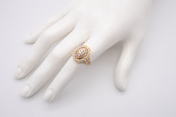 CARTIER PARIS 18 KT YELLOW GOLD RING WITH 2.24 Cts OF DIAMONDS