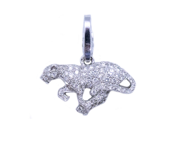 CARTIER PARIS 18 KT PANTHERE PENDANT WITH 1.35 Cts DIAMONDS