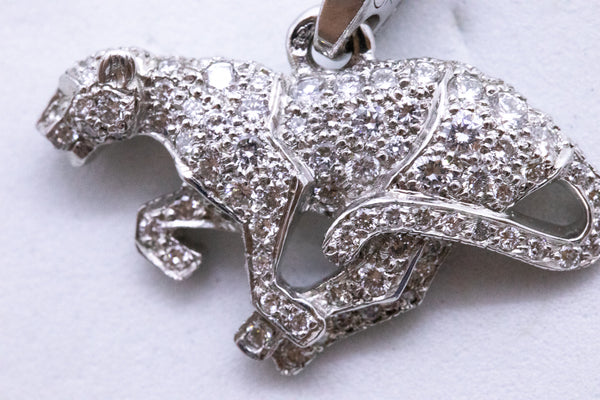 CARTIER PARIS 18 KT PANTHERE PENDANT WITH 1.35 Cts DIAMONDS