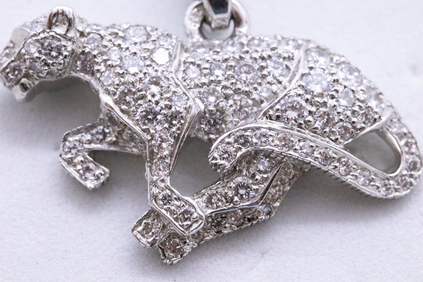 CARTIER PARIS 18 KT PANTHERE PENDANT WITH 1.35 Cts DIAMONDS