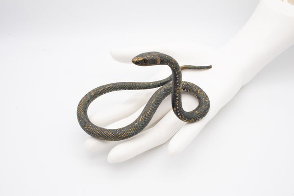 AUSTRIA 1900 FRANZ BERGMAN ART NOVEAU GILDED BRONZE COBRA SERPENT PAPER WEIGHT