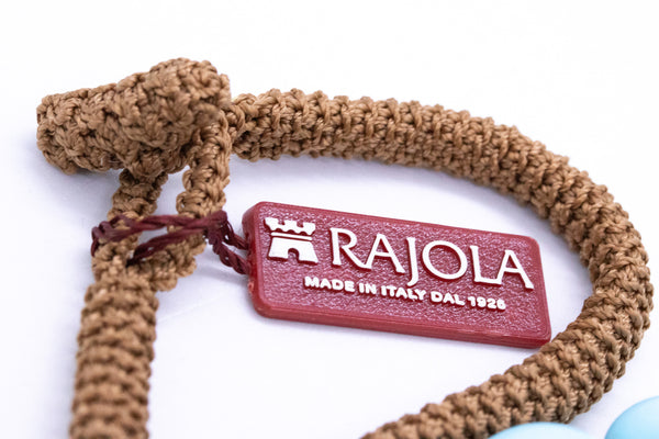 RAJOLA ITALY BLUE TURQUOISE GEMSTONES GRADUATED NECKLACE