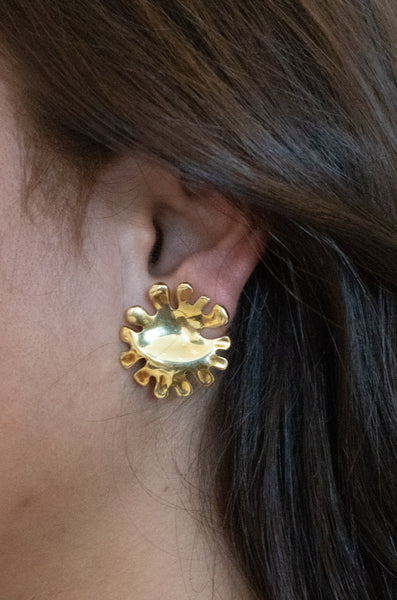 ANGELA CUMMINGS 1981 FOR TIFFANY & CO. 18 KT NICKELODEON ABSTRACT EARRINGS