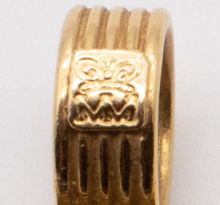 SPANISH 1590'S GOLD DOUBLOON OF 2 ESCUDOS FRAME MOUNT IN 18 KT GOLD