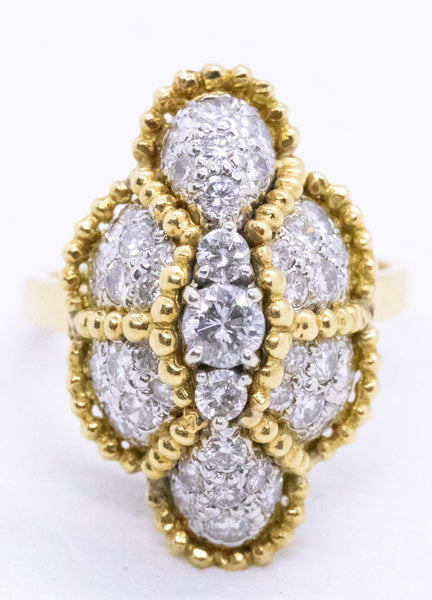 HAMMERMAN BROTHERS 18 KT COCKTAIL RING WITH 2.46 Ctw DIAMONDS