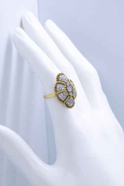 HAMMERMAN BROTHERS 18 KT COCKTAIL RING WITH 2.46 Ctw DIAMONDS