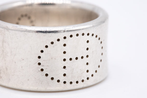 HERMES PARIS ECLIPSE RUBAN RING BAND IN .925 STERLING SILVER