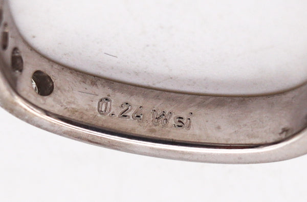 Paul Binder 1970 Swiss Square Eternity Ring In 18Kt White Gold With VS Diamonds