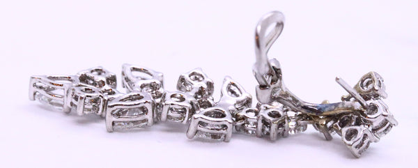 PLATINUM EARRINGS 1950'S WITH EXCEPTIONAL CASCADE OF DIAMONDS