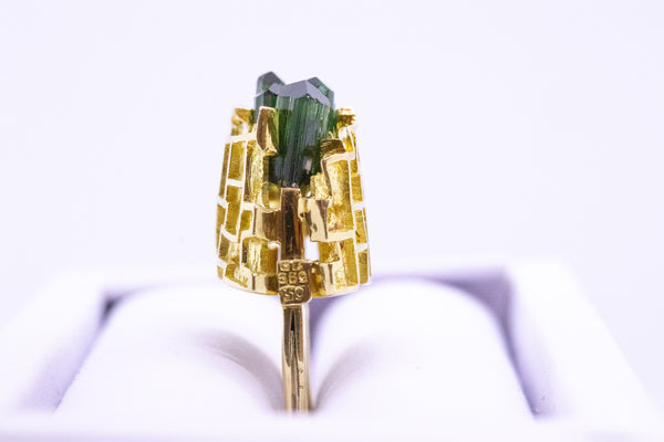 BURLE MARX & BRUNO GUIDI 18 KT AMAZONIA RING WITH GREEN TOURMALINE