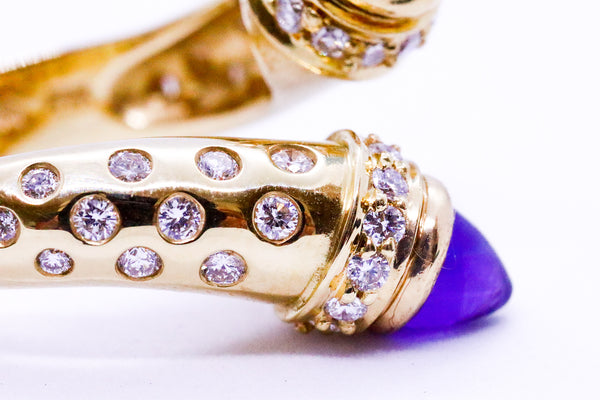SUSY MOR 18 KT GOLD RING WITH DIAMONDS AND GEMSTONES