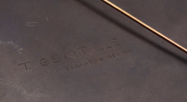 Thomas Gentille 1970 Graffiti Wood Brooch In 18Kt Gold Ebony Bronze And Copper