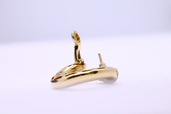 CARTIER PANTHERE 18 KT YELLOW GOLD DIAMONDS & EMERALDS EAR CLIPS EARRINGS