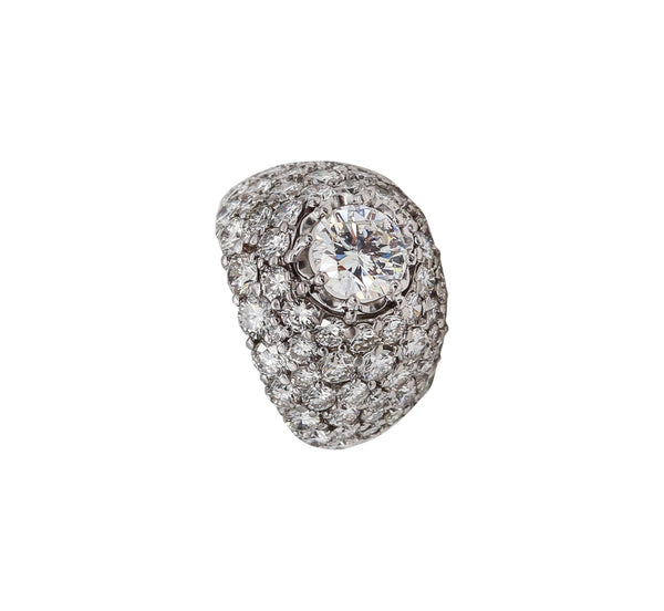 Yanes Exceptional Gia Certified Cluster Cocktail Ring In Platinum With 10.16 Ctw In Diamonds