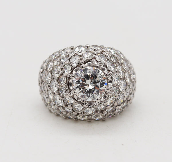 Yanes Exceptional Gia Certified Cluster Cocktail Ring In Platinum With 10.16 Ctw In Diamonds