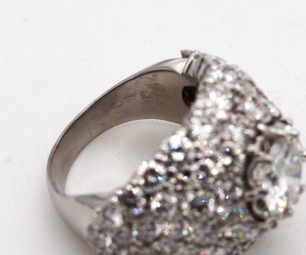 Yanes Exceptional Gia Certified Cluster Cocktail Ring In Platinum With 10.16 Ctw In Diamonds