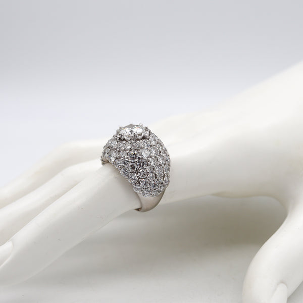 Yanes Exceptional Gia Certified Cluster Cocktail Ring In Platinum With 10.16 Ctw In Diamonds