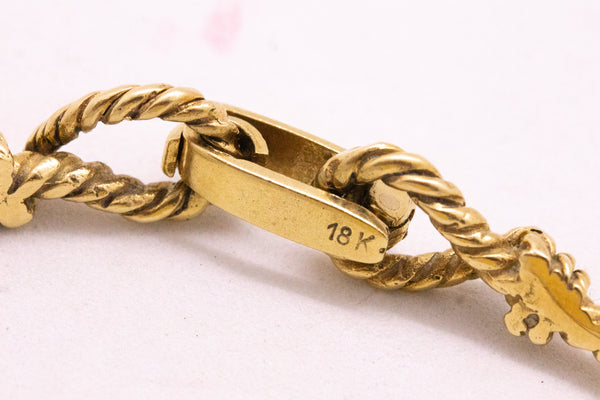 GUCCI 1960'S RARE RETRO 18 KT WRISTWATCH WITH GOLDEN TIGER EYE DIAL