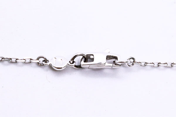 LUCA CARATI 18 KT WHITE GOLD NECKLACE CHAIN WITH DIAMONDS