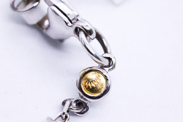LUCA CARATI 18 KT WHITE GOLD NECKLACE CHAIN WITH DIAMONDS