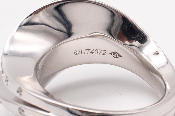 Cartier Paris Rare Nouberg Berg Ring Model 18Kt White Gold With 1.12 Cts VS Diamonds