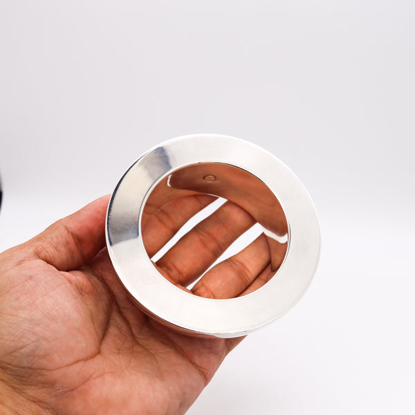 -Monica Coscioni Roma Contemporary Geometric Round Bracelet In .925 Sterling Silver