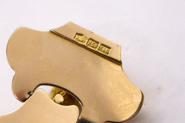 RETRO 1950'S BULK 18 KT GOLD GEOMETRIC BRACELET ITALIAN POST WAR DESIGN