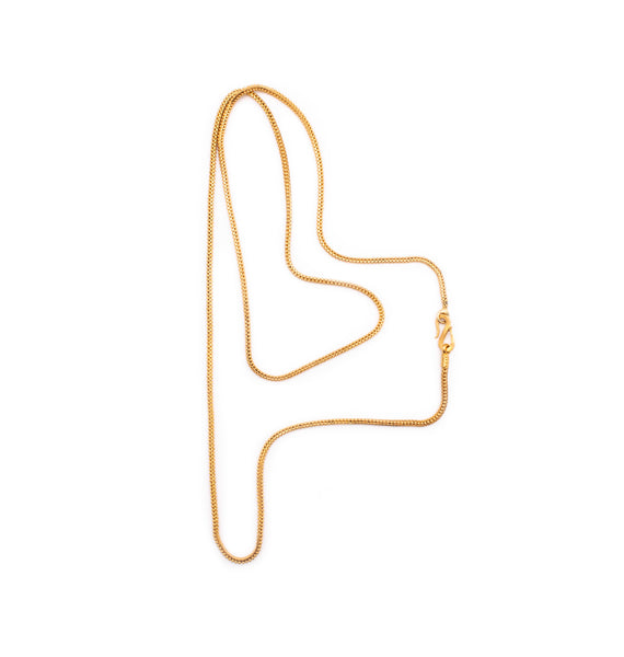 HAMMERED HAND MADE ORIENTAL MIDDLE EAST LONG CHAIN IN 22 KT GOLD