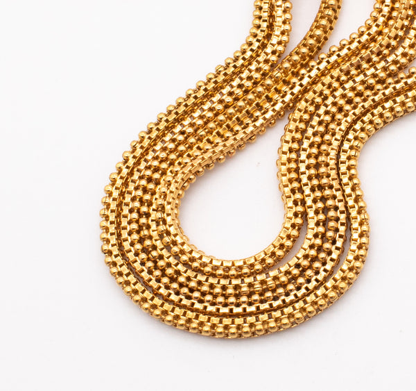 HAMMERED HAND MADE ORIENTAL MIDDLE EAST LONG CHAIN IN 22 KT GOLD