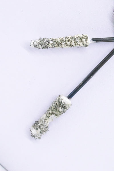 IRO KASKANI STERLING SILVER SAUTOIR NECKLACE WITH WHITE POWDER ENAMEL