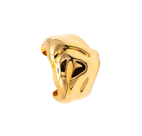 TIFFANY & CO. 1990 BY ELSA PERETTI ABSTRACT CUFF BRACELET IN 18 KT GOLD VERMEIL