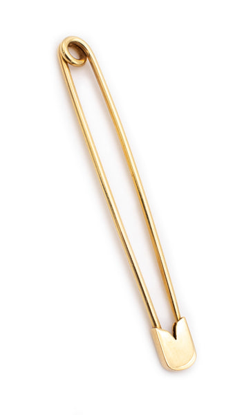 CARTIER 1960 NEW YORK 18 KT YELLOW GOLD SAFETY PIN BROOCH