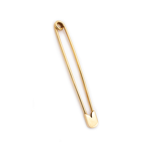 CARTIER 1960 NEW YORK 18 KT YELLOW GOLD SAFETY PIN BROOCH