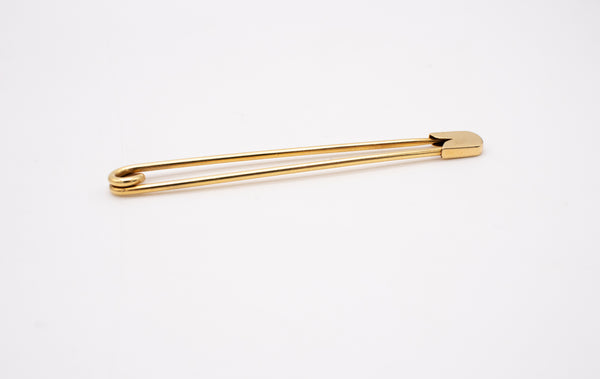 CARTIER 1960 NEW YORK 18 KT YELLOW GOLD SAFETY PIN BROOCH