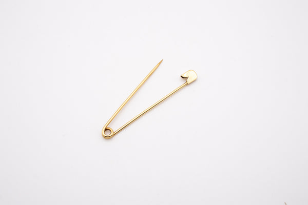 CARTIER 1960 NEW YORK 18 KT YELLOW GOLD SAFETY PIN BROOCH